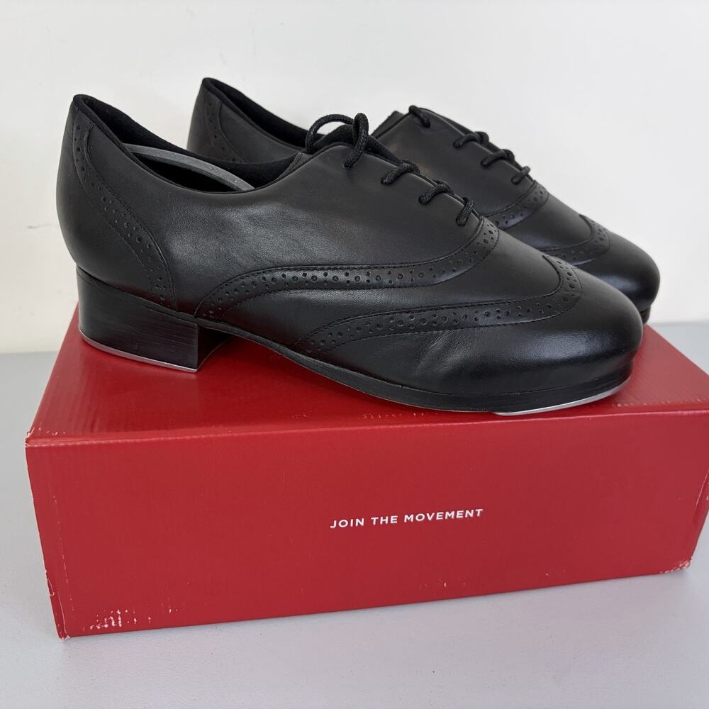 Capezio Roxy Tap Womens Size 12.5‎ W Professional Dance Shoes Black Leather 960